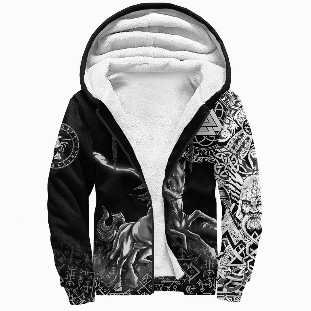 Viking Sherpa Hoodie - Sleipnir Odin RLT12 - Wonder Print Shop
