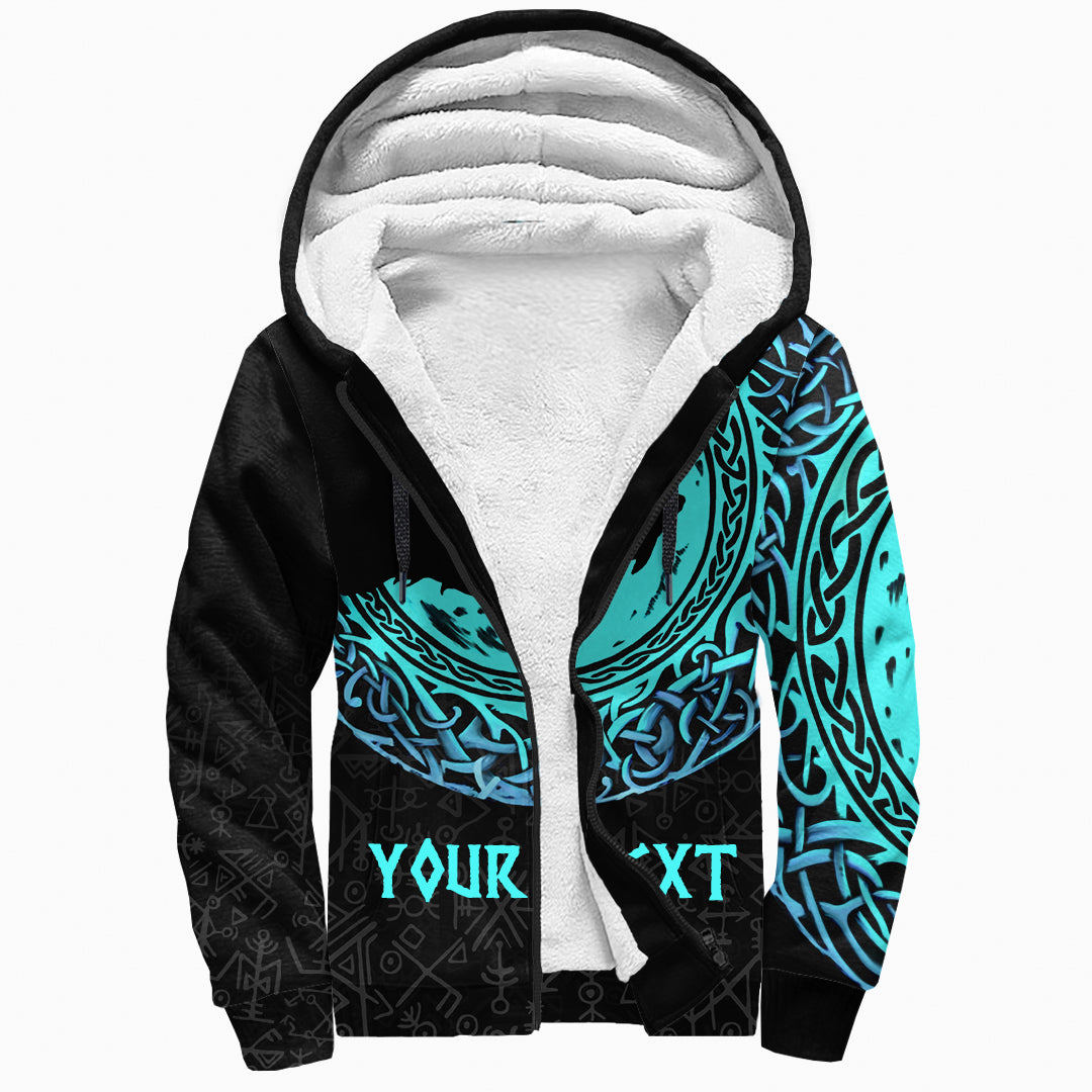 (Custom) Viking Sherpa Hoodie - Fenrir Norse Wolf RLT12 - Wonder Print Shop