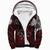 Viking Sherpa Hoodie Raven Of Odin and Symbol Viking On Blood Background RLT12 - Wonder Print Shop