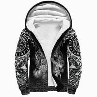(Custom) Viking Sherpa Hoodie - Odin And Raven Tattoo RLT12 - Wonder Print Shop