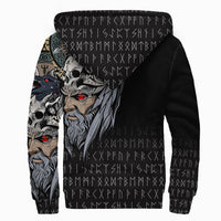 (Custom) Viking Sherpa Hoodie - Viking Odin Raven RLT12 - Wonder Print Shop