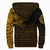 Viking Sherpa Hoodie - The Raven Of Odin Rune, Gold RLT12 - Wonder Print Shop