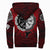 Viking Sherpa Hoodie Raven Of Odin and Symbol Viking On Blood Background RLT12 - Wonder Print Shop