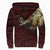 Viking Sherpa Hoodie - Fenrir On The Blood Moon Background RLT12 - Wonder Print Shop