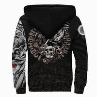 Viking Warrior Sherpa Hoodie Odin Tattoo RLT12 - Wonder Print Shop