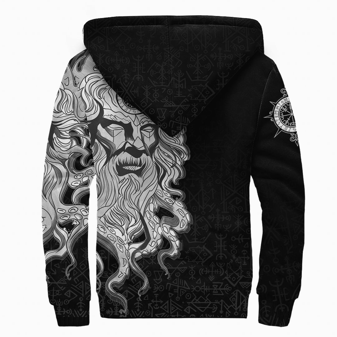 Custom) Viking Sherpa Hoodie - Njord Vegvisir RLT12 - Wonder Print Shop