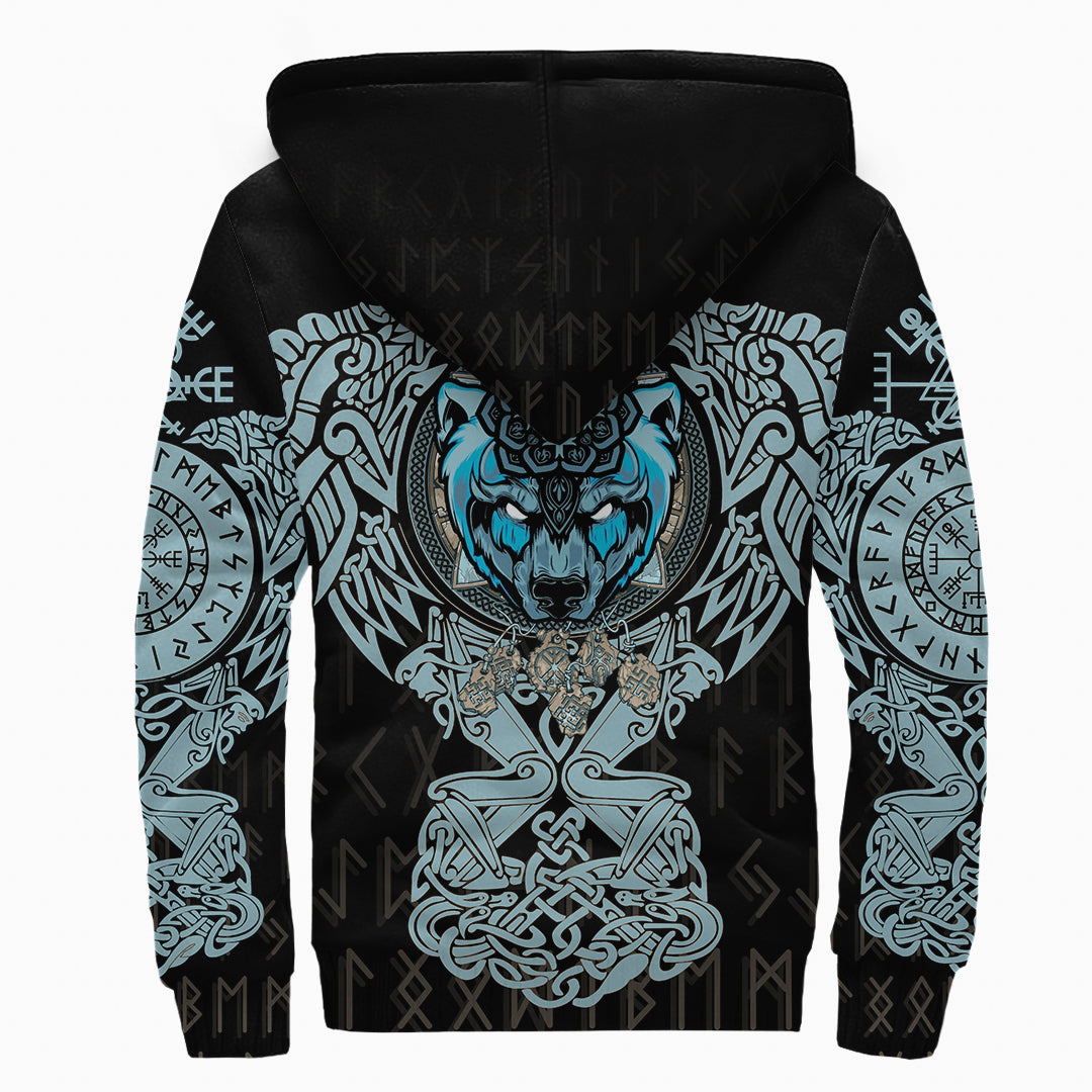 Viking Bear Tattoo Viking Sherpa Hoodie RLT12 - Wonder Print Shop