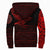 Viking Sherpa Hoodie - The Raven Of Odin Rune, Red RLT12 - Wonder Print Shop