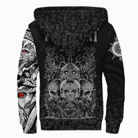(Custom) Viking Skull Honor Sherpa Hoodie RLT12 - Wonder Print Shop