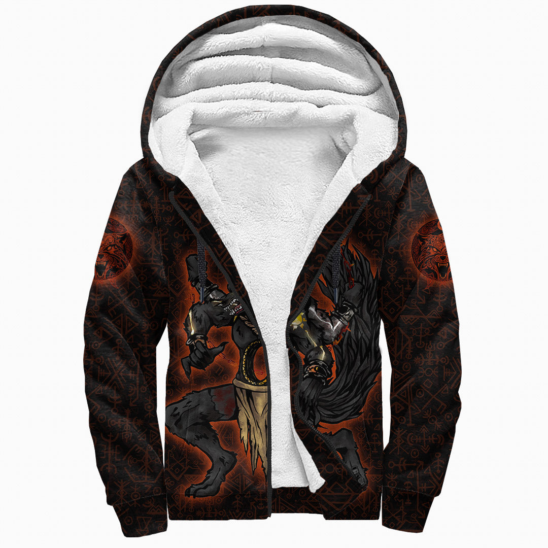 Viking Sherpa Hoodie - Skoll and Hati Artstation RLT12 - Wonder Print Shop