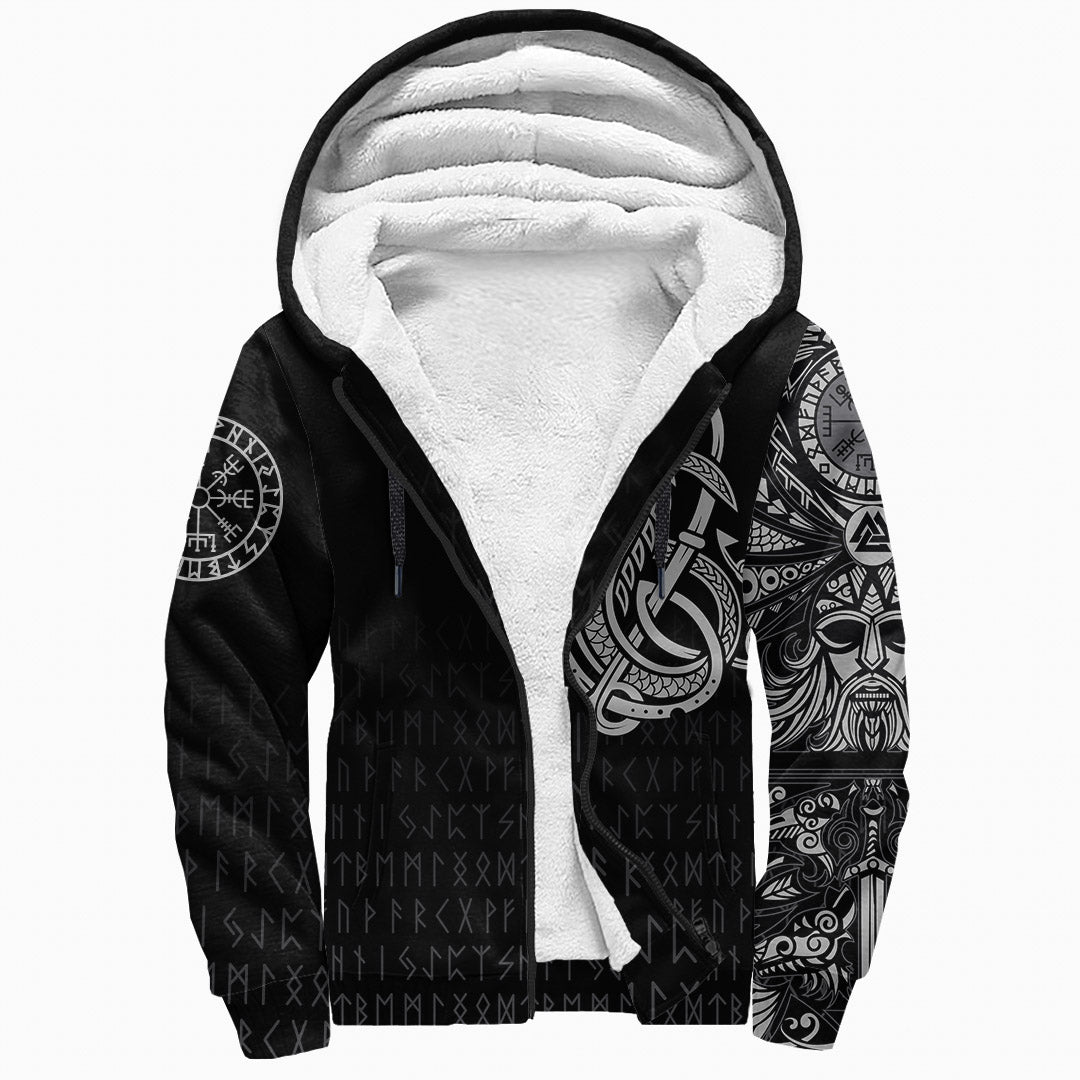 Viking Sherpa Hoodie Dragon RLT12 - Wonder Print Shop