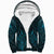 Viking Sherpa Hoodie Raven Valknut Cyan RLT12 - Wonder Print Shop