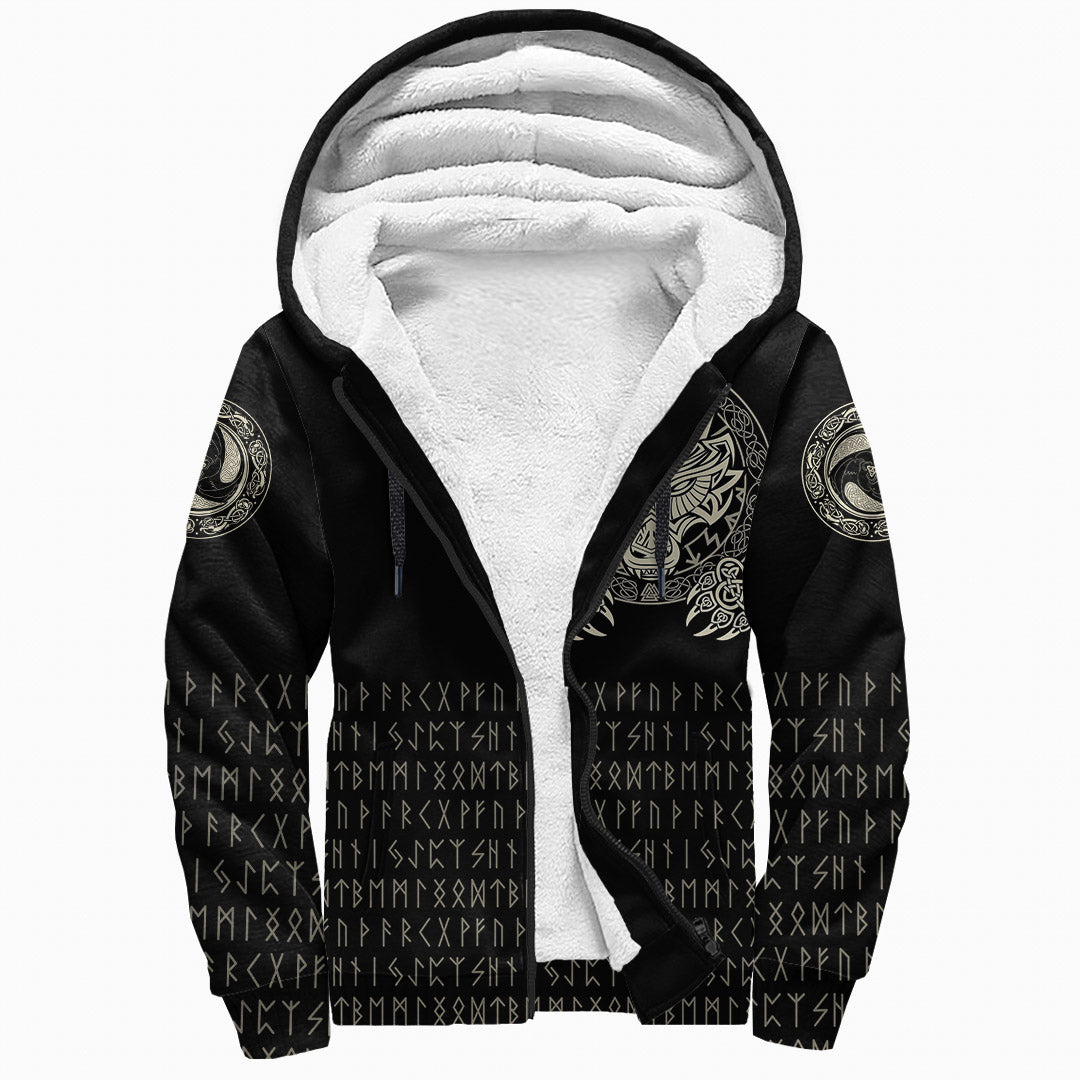 Viking Sherpa Hoodie Nordic Wolves RLT12 - Wonder Print Shop