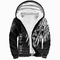 (Custom) Viking Sherpa Hoodie Odin Raven And Fenrir On Hand RLT12 - Wonder Print Shop