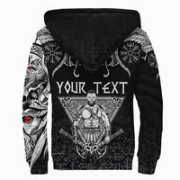 (Custom) Viking Sherpa Hoodie Warrior Valhalla And Double Dragon RLT12 - Wonder Print Shop