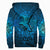 Viking Sherpa Hoodie - Raven Odin Celtic Cyan RLT12 - Wonder Print Shop