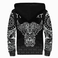 (Custom) Viking Sherpa Hoodie - Odin And Raven Tattoo RLT12 - Wonder Print Shop