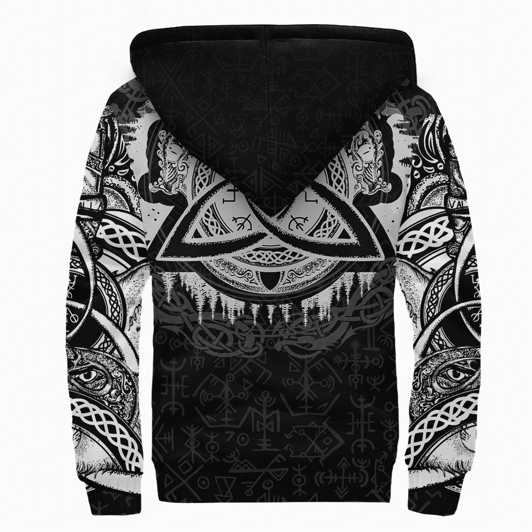 Viking Sherpa Hoodie - Dragon Celtic RLT12 - Wonder Print Shop