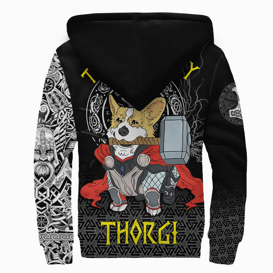 Viking Sherpa Hoodie - The Mighty Thorgi RLT12 - Wonder Print Shop