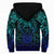 Viking Sherpa Hoodie - Hati and Skoll Tattoo Cyan RLT12 - Wonder Print Shop