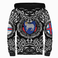 Viking Sherpa Hoodie - Faroe Islands Viking Pattern RLT12 - Wonder Print Shop