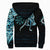 Viking Sherpa Hoodie, Fenrir Raven and Vegvisir Tattoo Cyan RLT12 - Wonder Print Shop