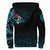 Viking Sherpa Hoodie - Raven Celtic Cyan Tattoo RLT12 - Wonder Print Shop