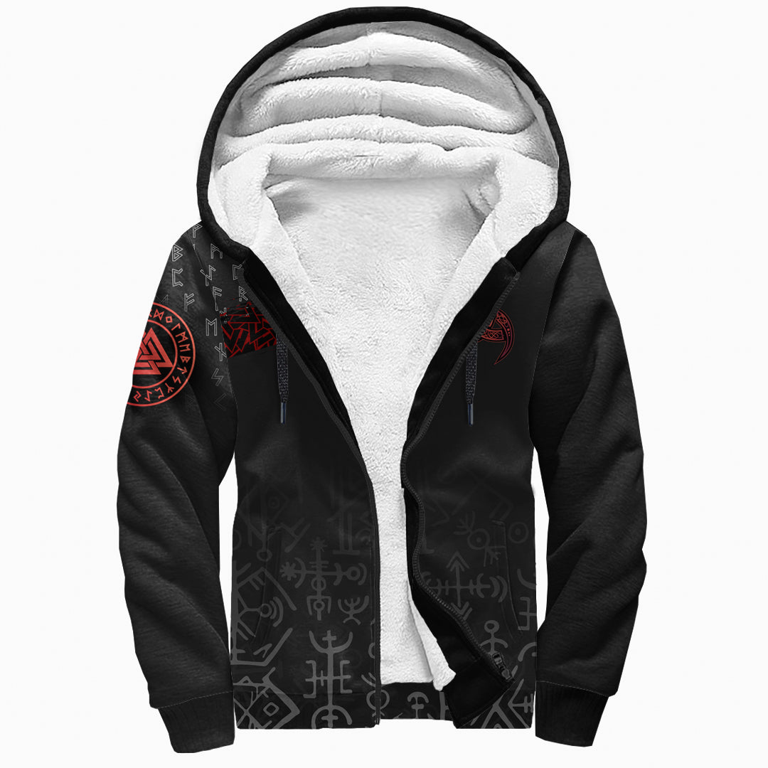 Viking Sherpa Hoodie Raven Of Odin RLT12 - Wonder Print Shop