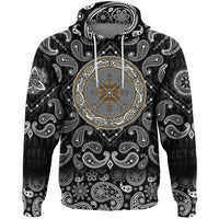 Viking Hoodie Shield Celtic Helm of Awe with Bandana Paisley Style RLT12 - Wonder Print Shop