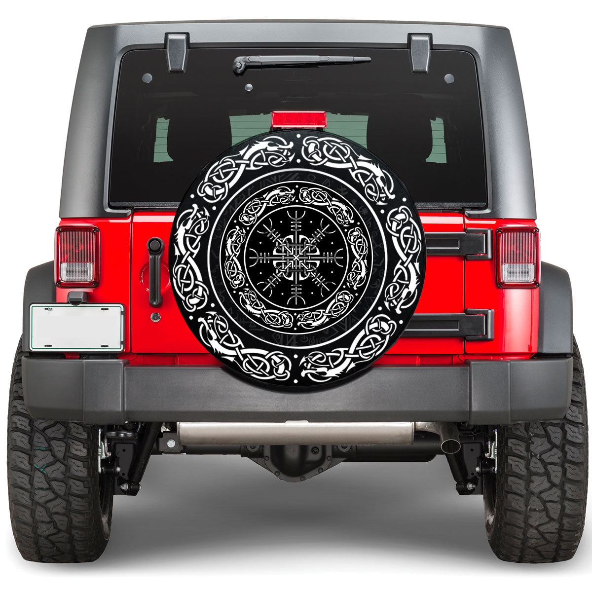 Viking Shield Helm Of Awe Viking Spare Tire Cover RLT12 - Wonder Print Shop