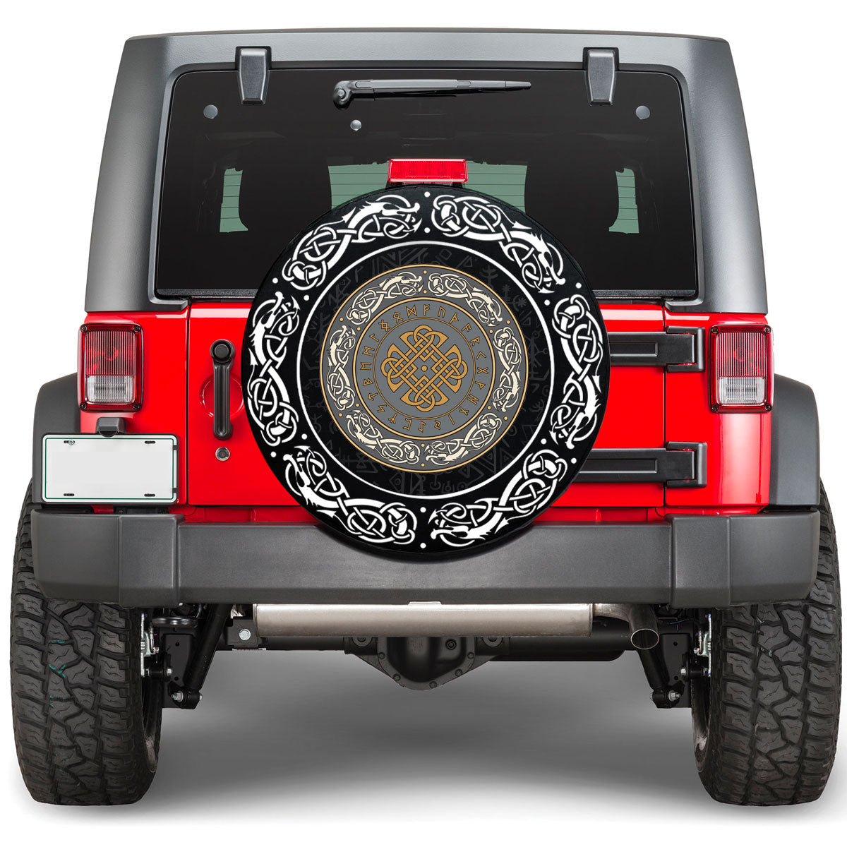 Viking Shield Scandinavian Pattern Viking Spare Tire Cover RLT12 - Wonder Print Shop