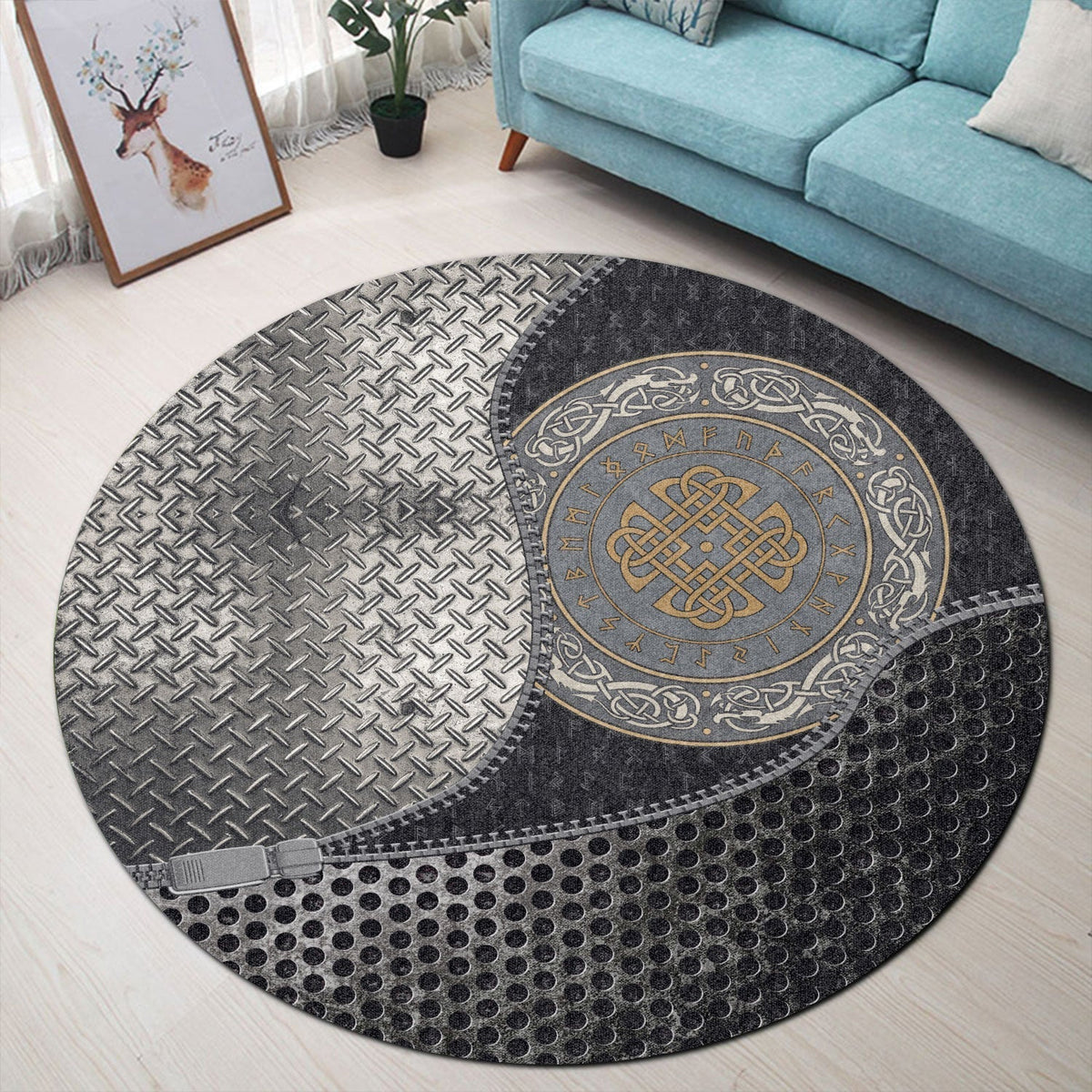 viking-carpet-shield-scandinavian-pattern-round-carpet