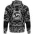 Viking Hoodie Shield With Deer Crest and Crossing Swords with Bandana Paisley Style RLT12 - Wonder Print Shop