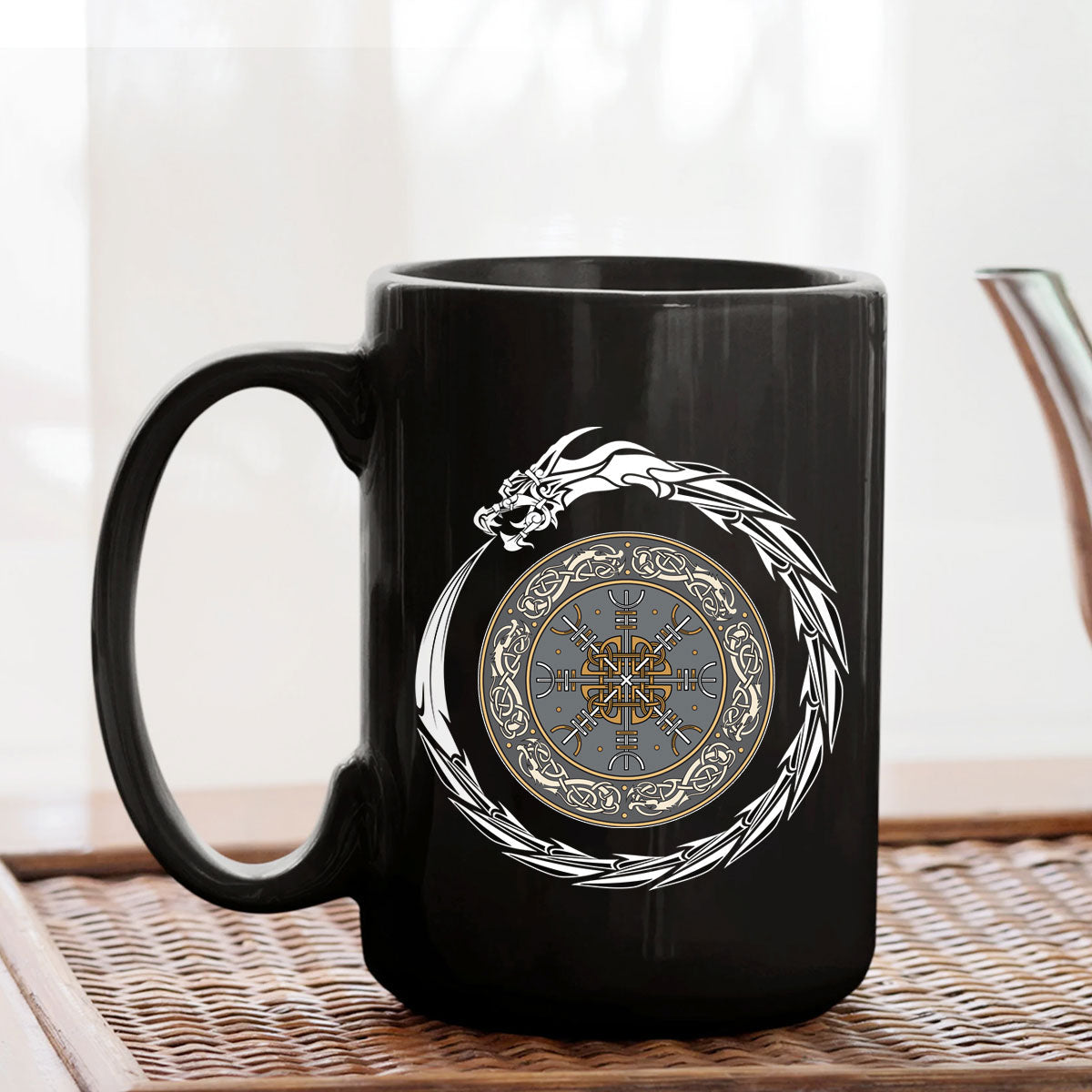 viking-mug-raven-catching-sun-reflection-celtic-knot-black-and-white-mug