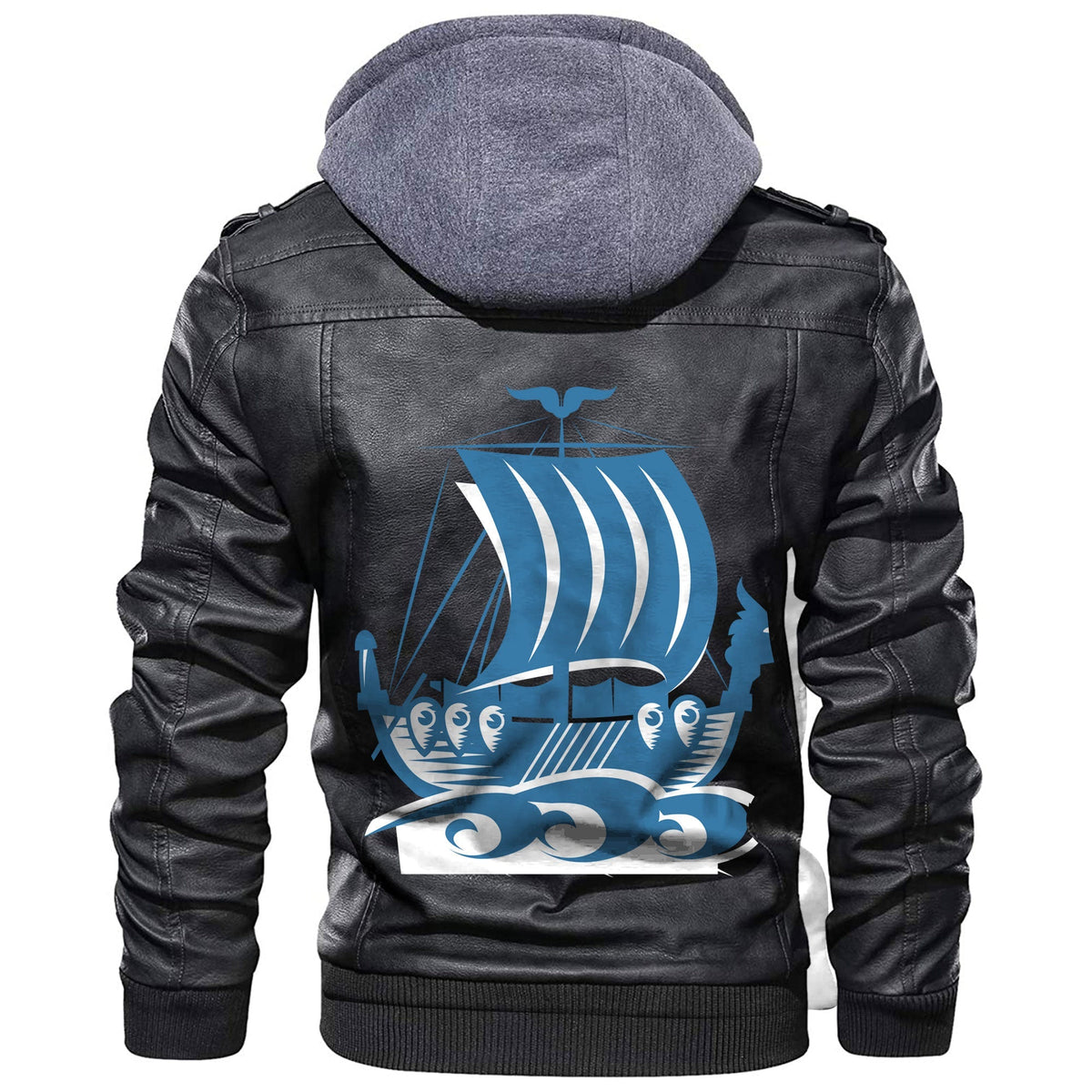 Viking Ship Leather Jacket RLT12 - Wonder Print Shop