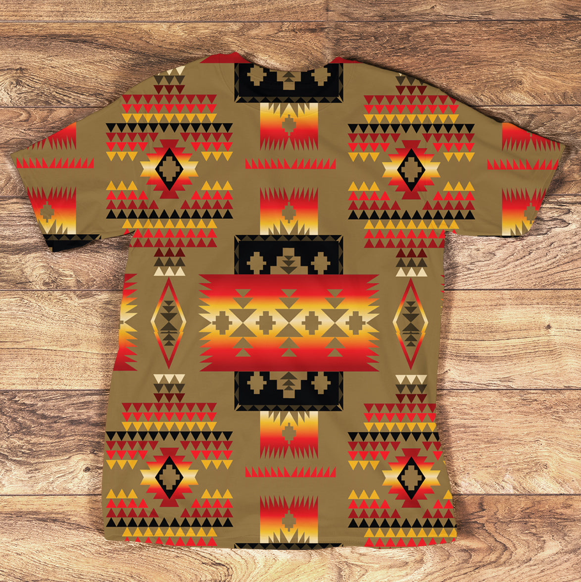 Dark Brown Tribe Design Native American T Shirt LT10 - Wonder Print Shop