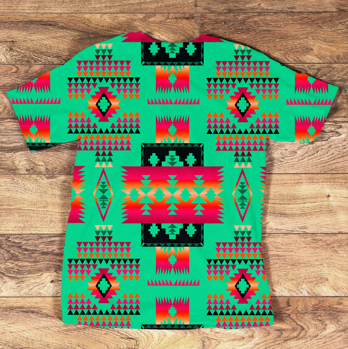 Light Green Tribe Design Native American All Over T Shirt LT10 - Wonder Print Shop