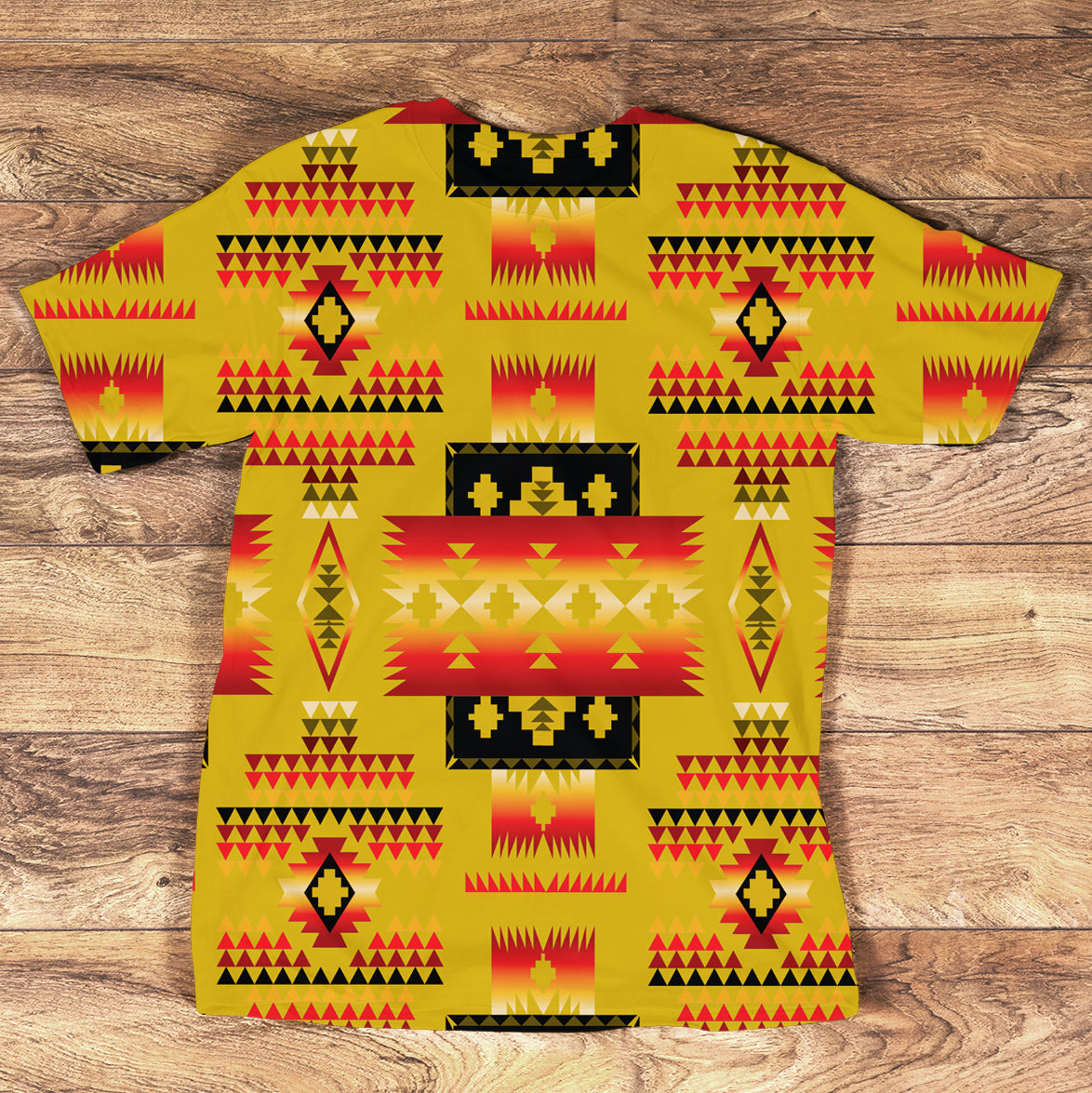 Yellow Tribe Design Native American All Over T Shirt LT10 - Wonder Print Shop