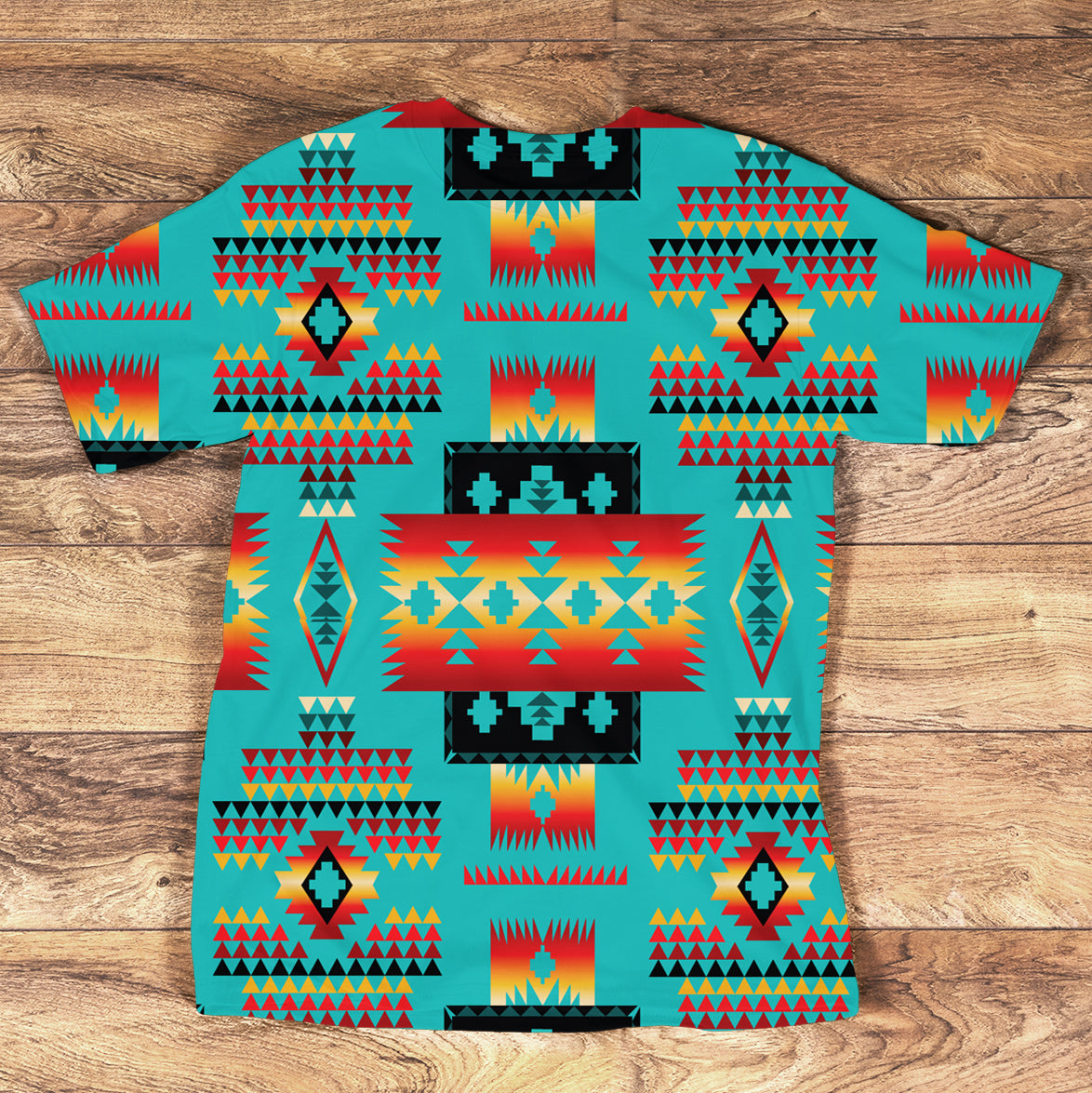 Blue Tribes Design Native American T Shirt LT10 - Wonder Print Shop
