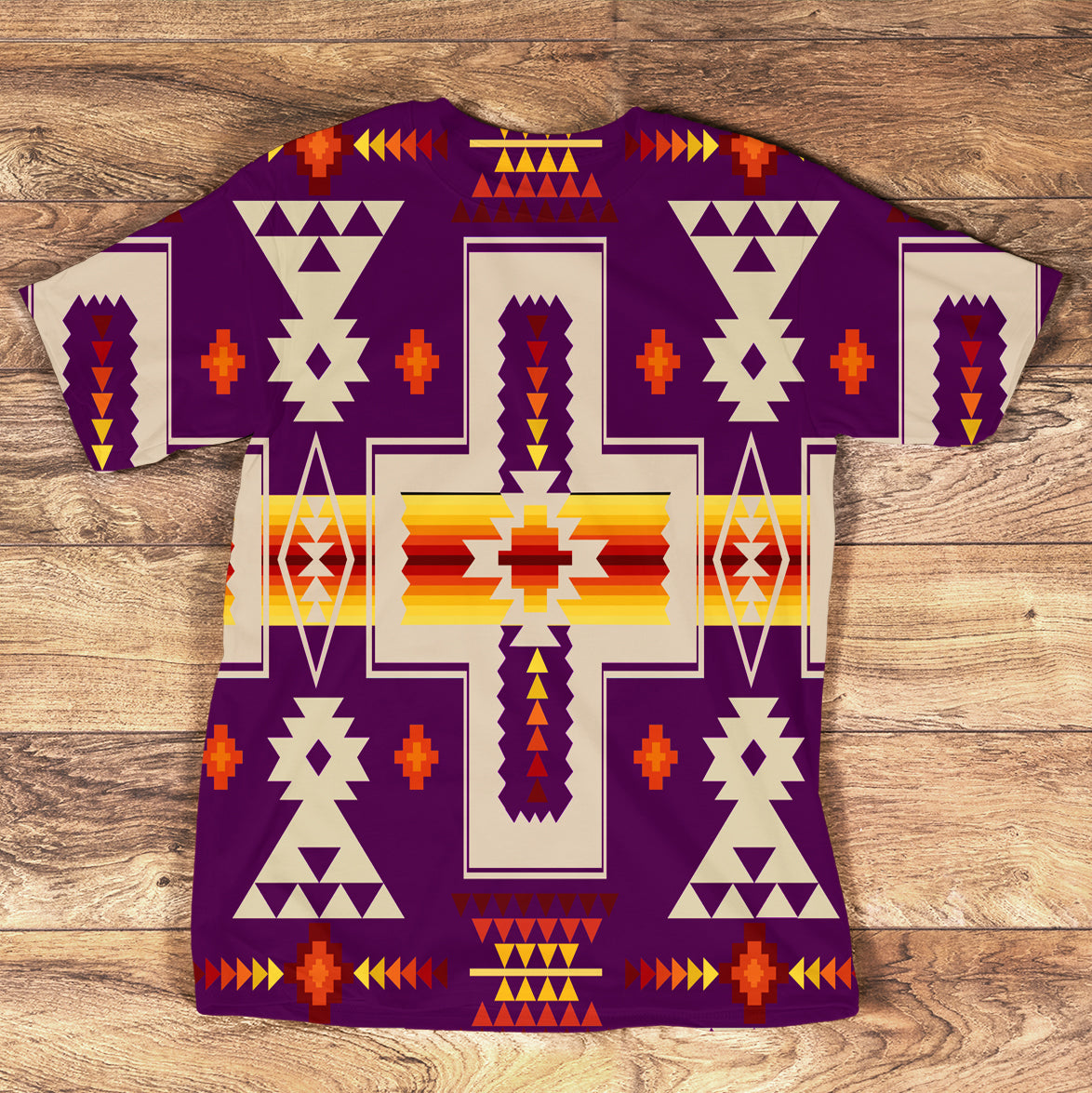 Purrple Tribe Design Native American All Over T Shirt LT10 - Wonder Print Shop