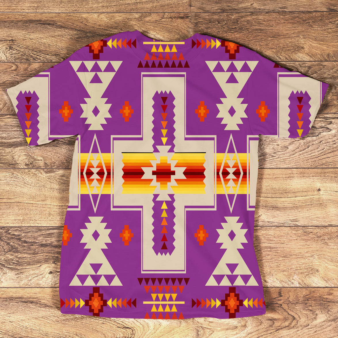 Light Purple Tribe Design Native American All Over T Shirt LT10 - Wonder Print Shop