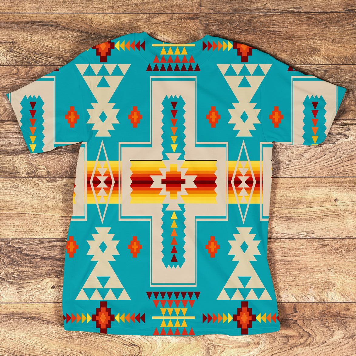 Turquoise Tribe Design Native American All Over T Shirt LT10 - Wonder Print Shop