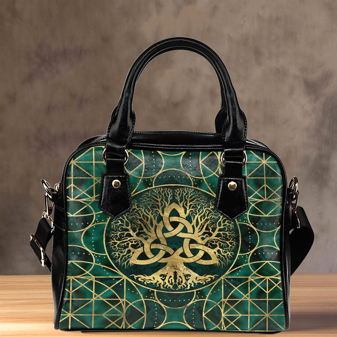 viking-shoulder-handbag-tree-of-life-with-triquetra-malachite-and-gold-shoulder-handbag