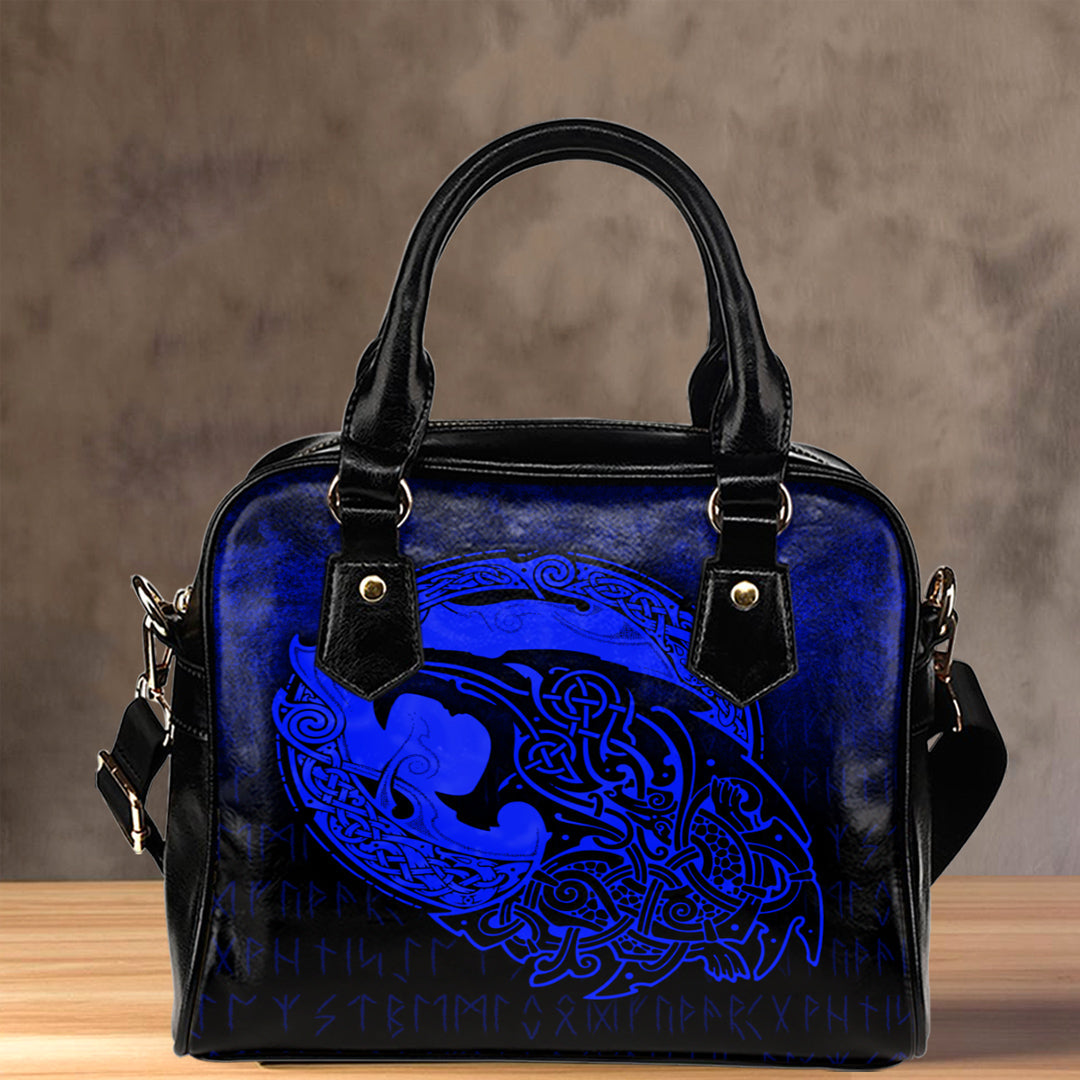 viking-shoulder-handbag-fenrir-viking-3d-tattoo-blue-version-shoulder-handbag