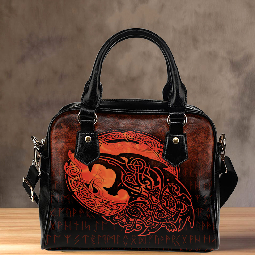 viking-shoulder-handbag-fenrir-viking-3d-tattoo-orange-version-shoulder-handbag