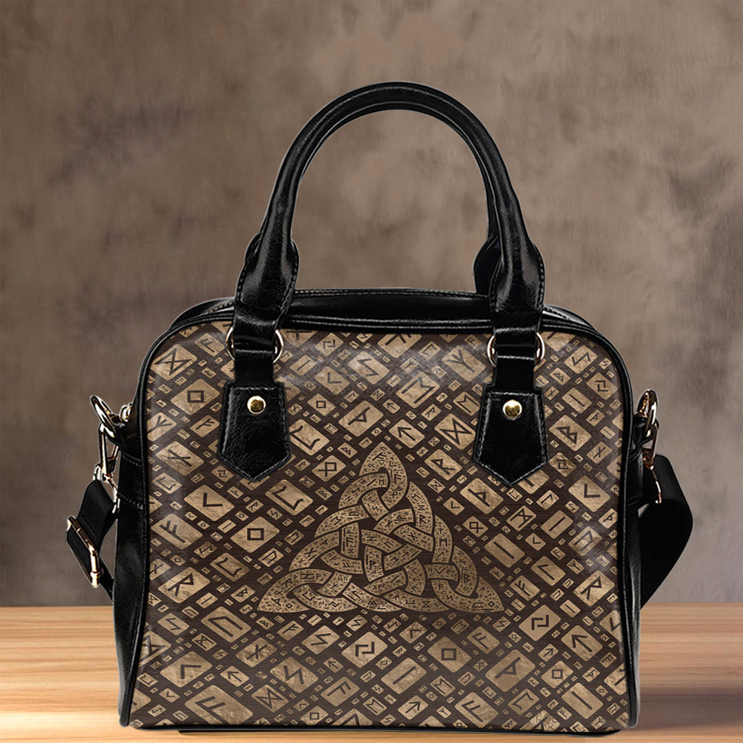 viking-shoulder-handbag-triquetra-and-runic-alphabet-wood-and-gold-shoulder-handbaga