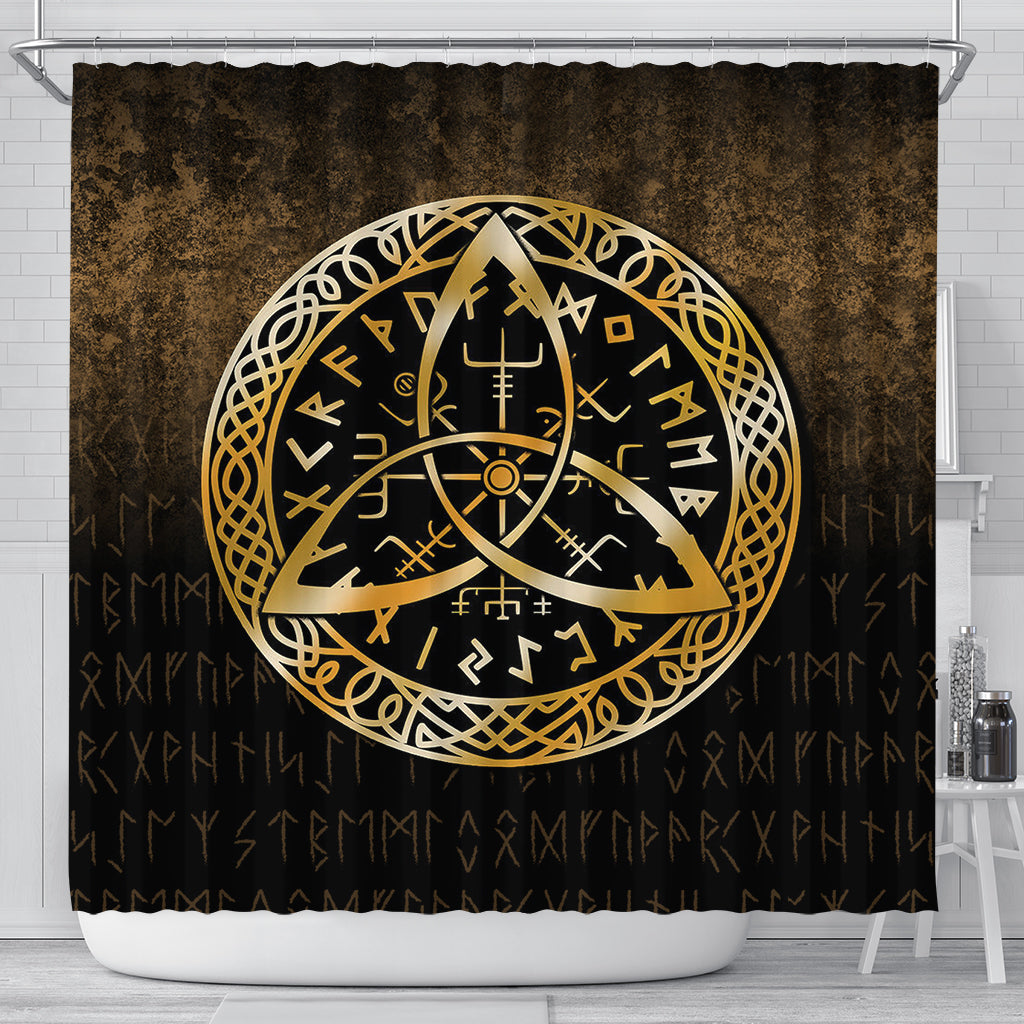 viking-shower-curtain-vegvisir-nordic-viking-rune-gold-version-shower-curtain