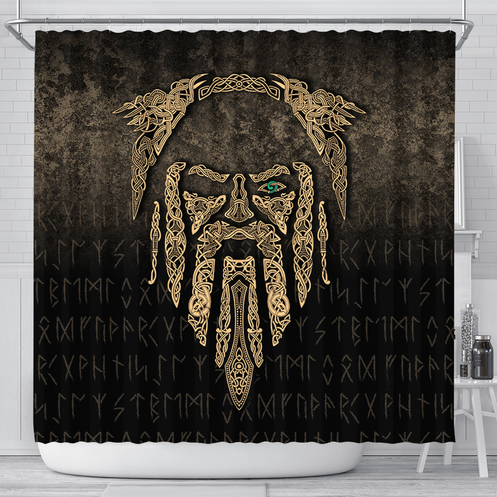viking-shower-curtain-eye-of-odin-gold-version-shower-curtain