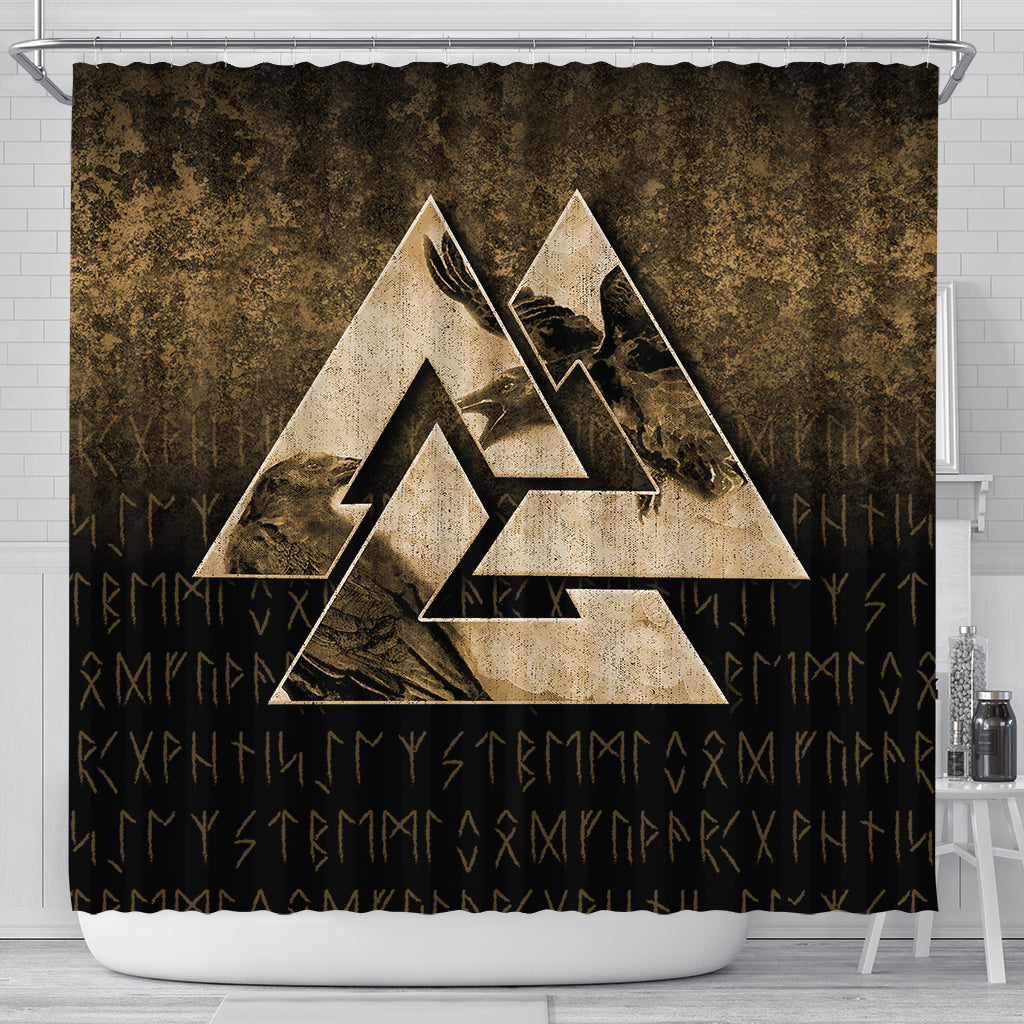 viking-shower-curtain-huginn-muninn-ravens-from-odin-viking-gold-version-shower-curtain