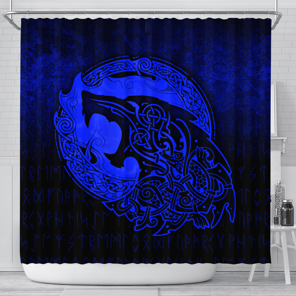 viking-shower-curtain-fenrir-viking-3d-tattoo-blue-version-shower-curtain